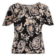 Z Blouson KM paisley - Zwart ecru camel